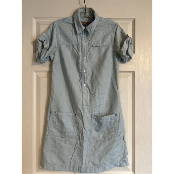 PATAGONIA Women's Chesser Island Chambray Dress Blue Size 4 - Picture 1 of 12